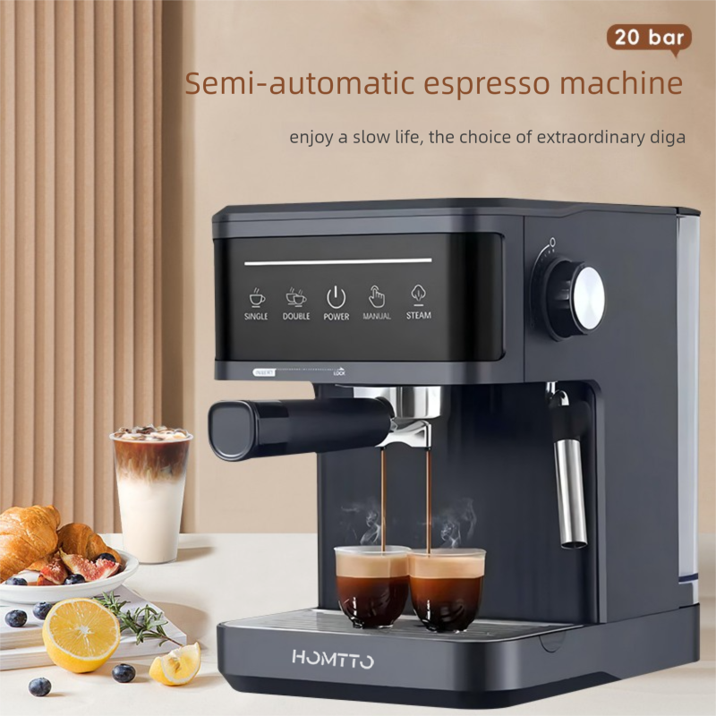 HOMTTO Espresso Machine Coffee Maker Smart Touch 20 Bar 1.8L Tank