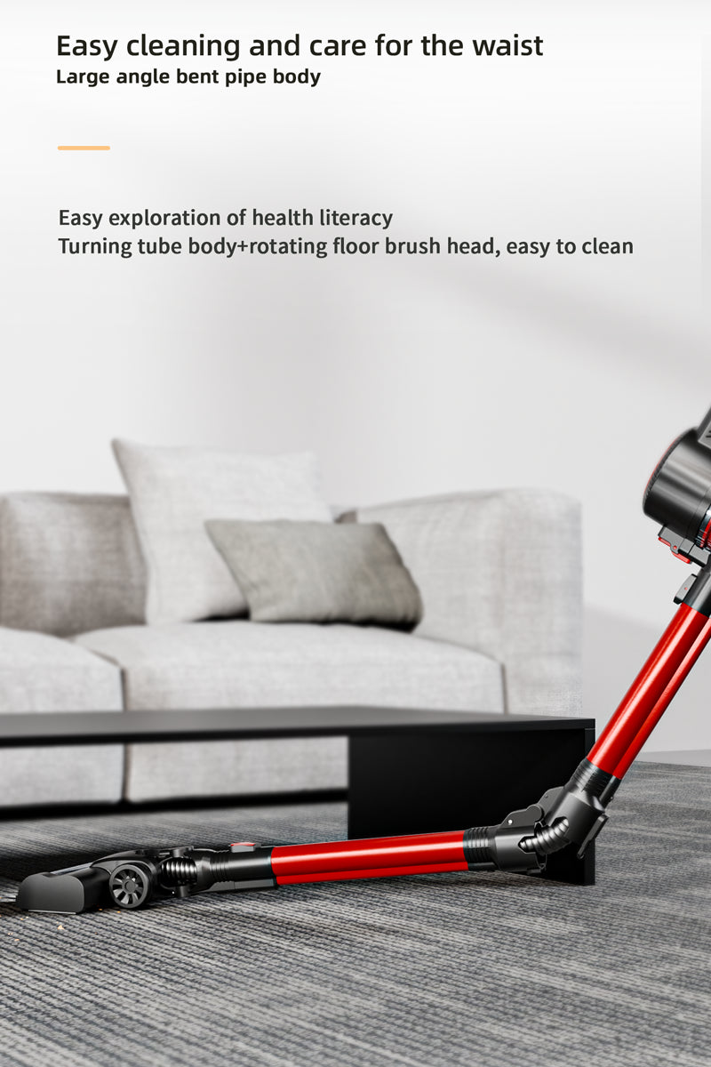 100W Cordless Upright Vacuum Cleaner - 12Kpa Suction, LED Headlight