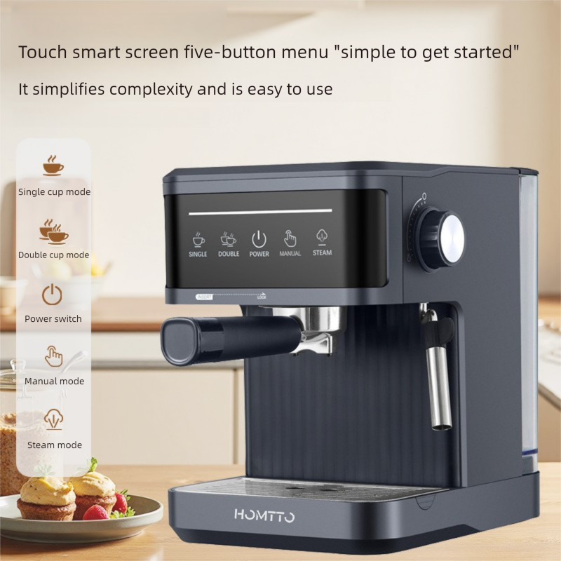 HOMTTO Espresso Machine Coffee Maker Smart Touch 20 Bar 1.8L Tank