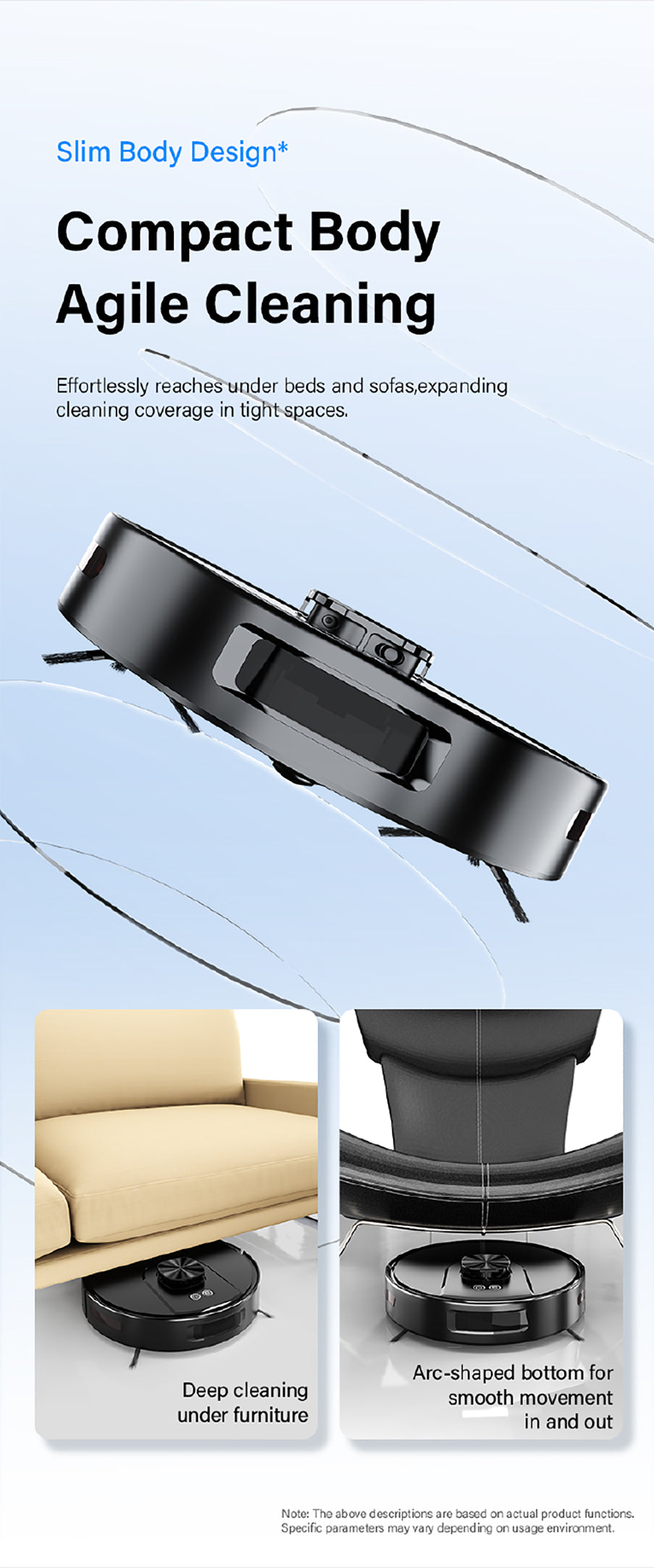 HOMTTO Robot Vacuum Cleaner LiDAR Self-Empty Tuya App Control