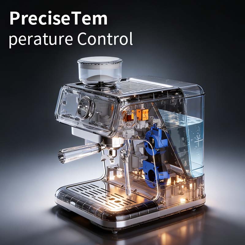 HOMTTO Semi Auto Espresso Machine Smart Touch Coffee Grinder Milk Frother