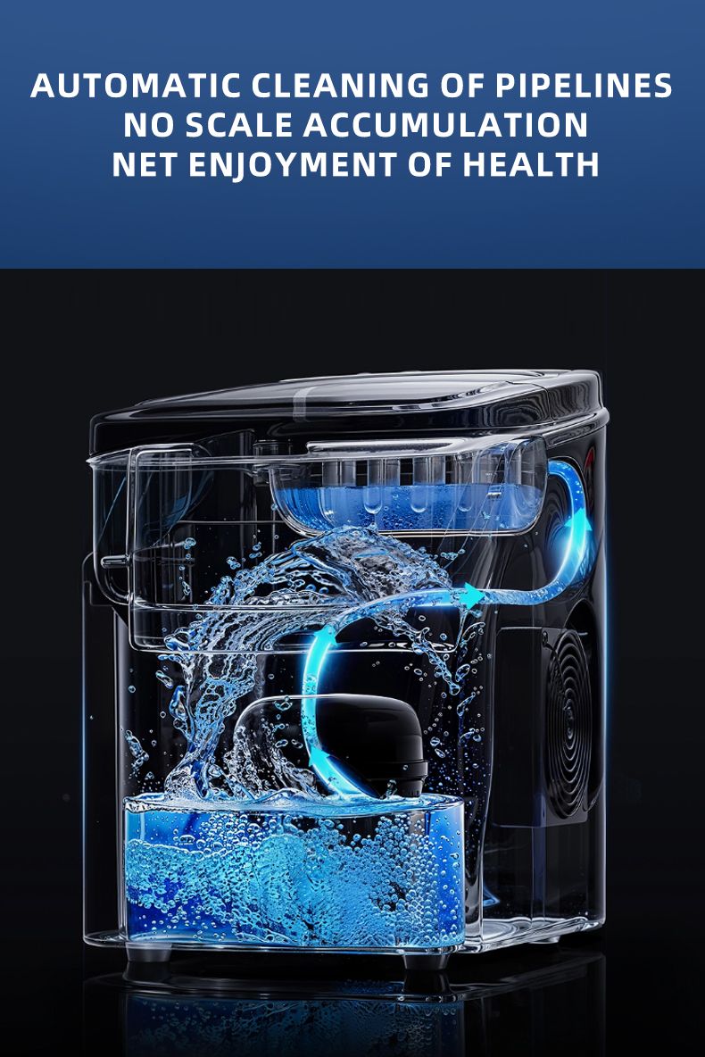 16kg/24Hr Bullet Ice Maker -6- 9 Ice Pieces in 6 -10 Mins,1.2L