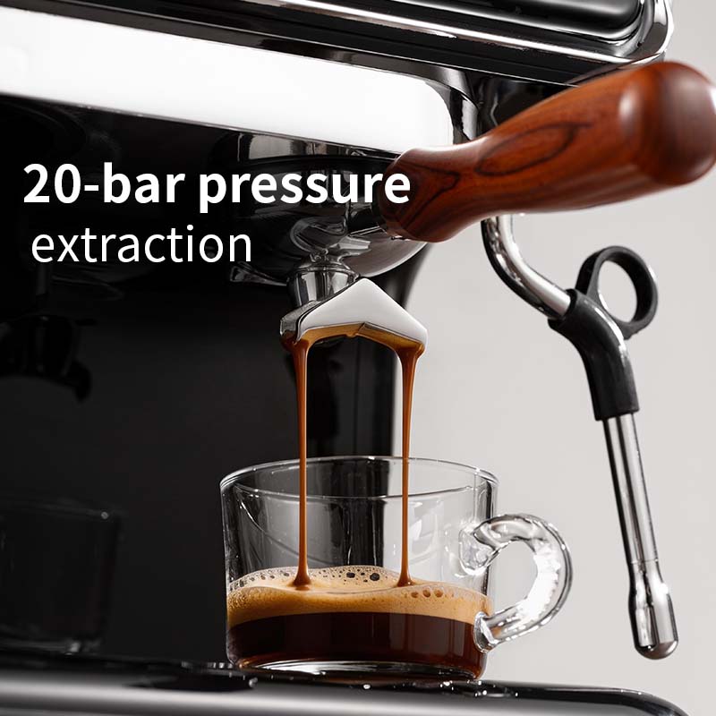 HOMTTO Semi Auto Espresso Machine Smart Touch Coffee Grinder Milk Frother