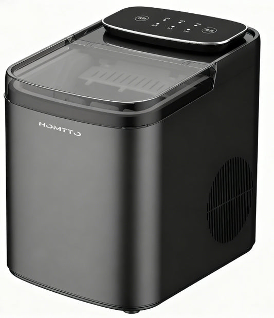 16kg/24Hr Bullet Ice Maker -6- 9 Ice Pieces in 6 -10 Mins,1.2L